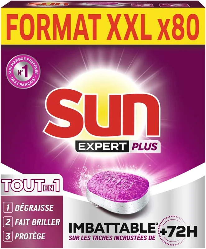 Sun Expert Plus — 80 pastilles Tout-en-1